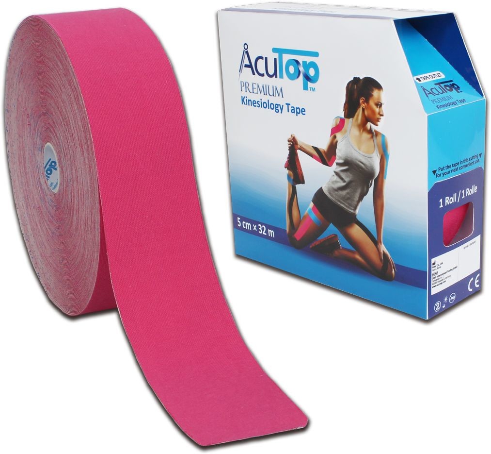 Tape Acutop AcuTop PREMIUM kinesiology KINESIO różowy 32m - Rolka GIGANT (atp32 pink) 4260394881272