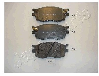 JAPANPARTS Zestaw klocków hamulcowych, hamulce tarczowe PA-K12AF