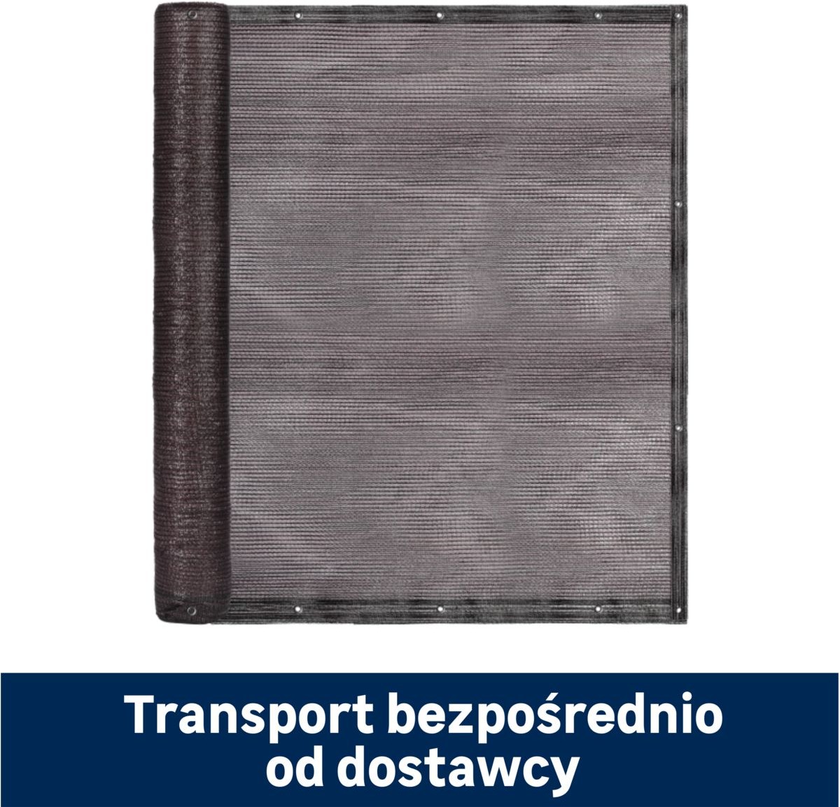 Osłona balkonowa oczkowana 1.5x25 m brązowa