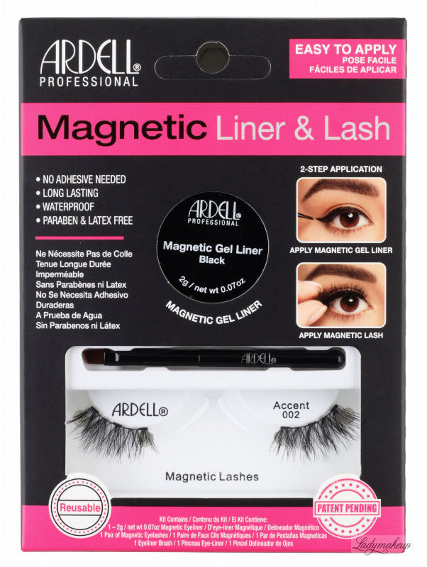 Ardell MAGNETIC LINER & LASH - Zestaw sztucznych rzęs z magnetycznym linerem - Accent 002