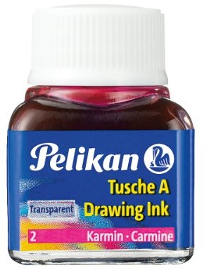 Pelikan A 523 Tusche A, 10 ML, karminrot 52302