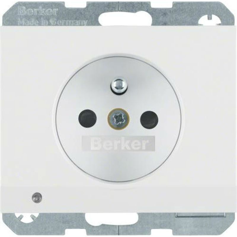 Hager Polo sp. z o.o. Gniazdo pojedyncze z/u LED biały połysk K.1 6765107009
