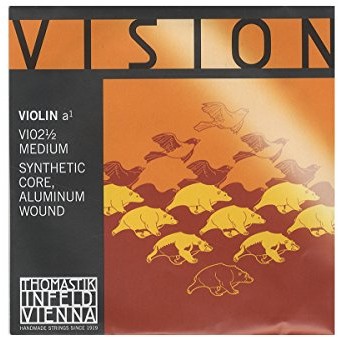 Thomastik pojedyncza struna na 1/2 skrzypiec wizyjnych struna A rdzeń z tworzywa sztucznego, opleciona aluminium, średnia 634162