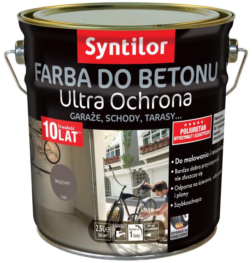 Syntilor Farba do betonu ULTRA OCHRONA 2.5 l Brązowy
