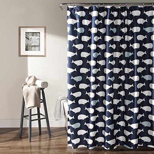 Lush Decor Whale Shower Curtain, 72
