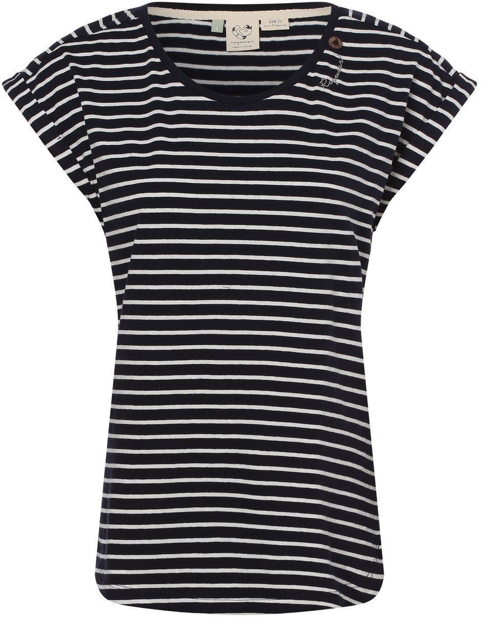 Ragwear Ragwear - T-shirt damski z dodatkiem lnu  Mallory, niebieski