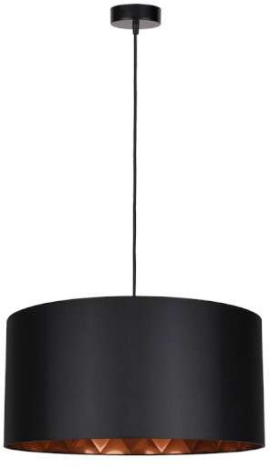 Spotlight LAMPA wisząca VICTORIA abażurowa OPRAWA okrągły zwis czarny miedź 1424904