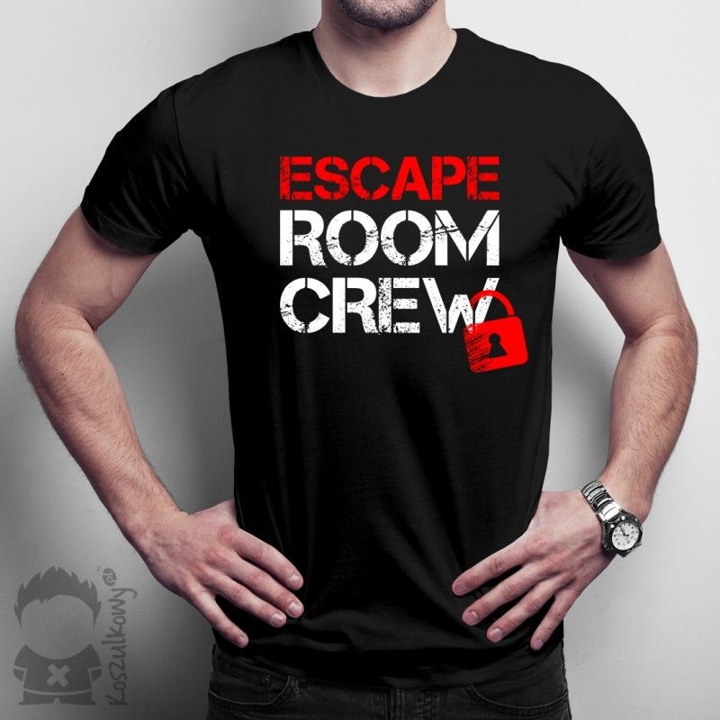 Escape room crew - damska lub męska koszulka z nadrukiem