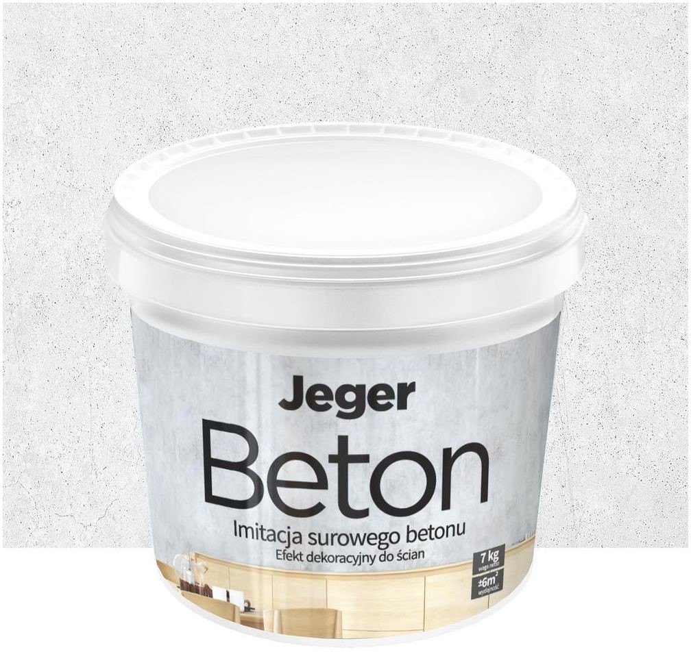 JEGER Efekt dekoracyjny BETON 7 kgBianco JEGER