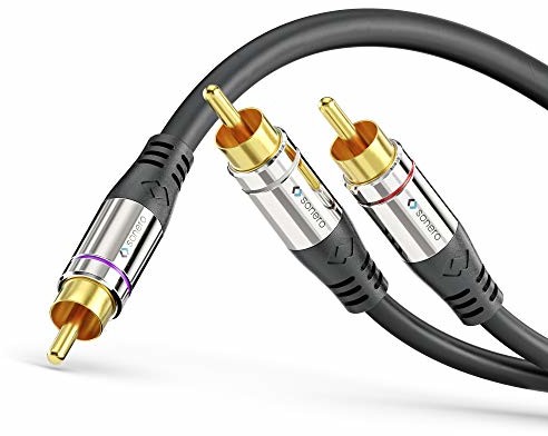 Sonero sonero Kabel audio cinch, 1 x wtyczka cinch na 2 x wtyk cinch 2,00 m, pozłacane styki, czarny S-AC900-020