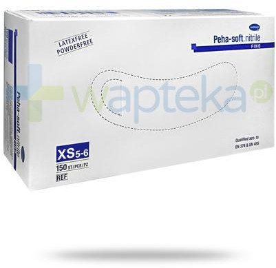 Hartmann Paul Polska Peha-Soft Nitrile Fino rękawice nitrylowe rozmiar XS 150 sztuk 9091037