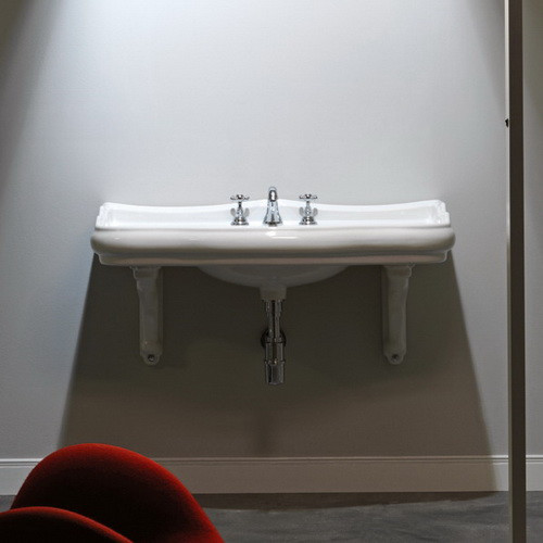 Kerasan Laufen Kartell Umywalka wisząca 46x28x12 cm z otworem na baterię biała H8153350001111 H1228