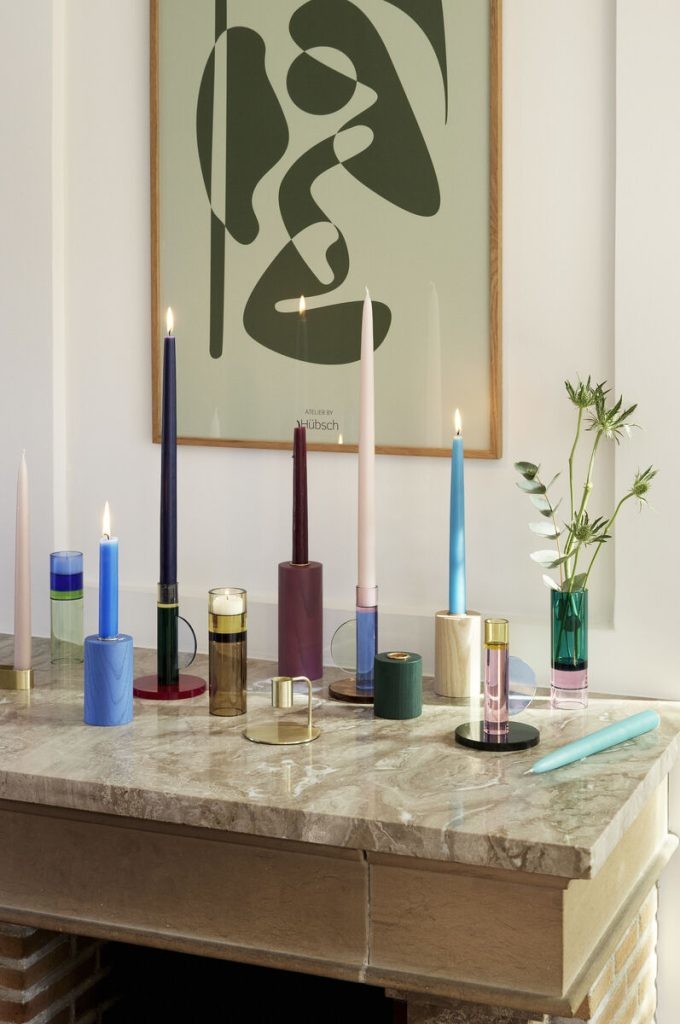 Hubsch Świecznik ASTRO Zielony