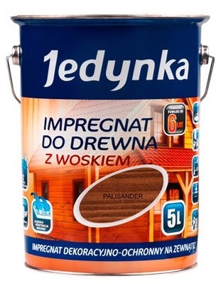 Jedynka IMPREGNAT DO DREWNA Z WOSKIEM- palisander, 5 l