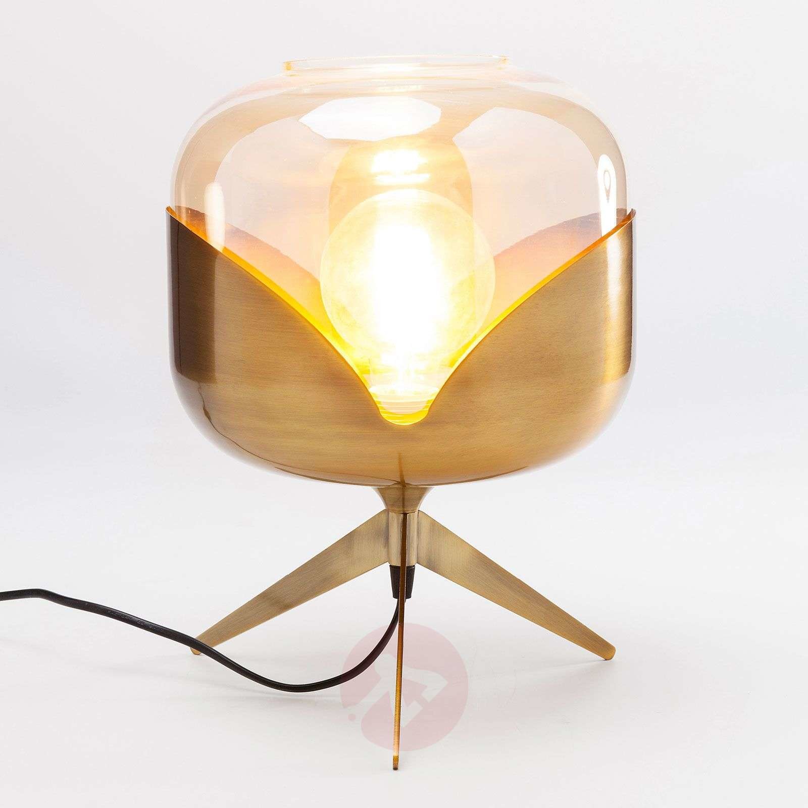 KARE Golden Goblet Ball lampa stołowa, mosiądz
