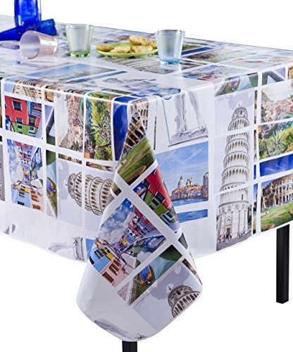 CALITEX calitex Włochy obrus wielokolorowa PCW 250x140 cm TOILE CIREE