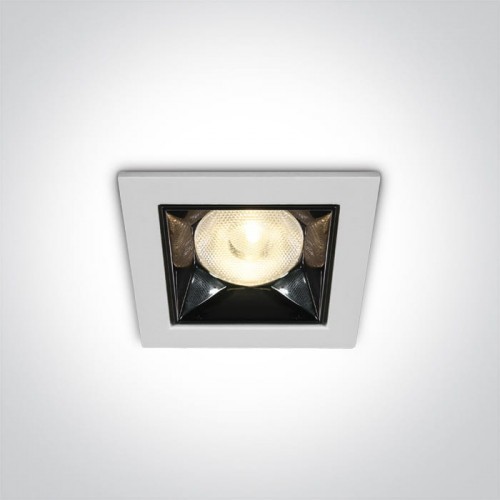 One Light Apollonas Biały | Czarny LED 6W CRI90 3000K Oczko sufitowe 50106B/W/W 50106B/W/W