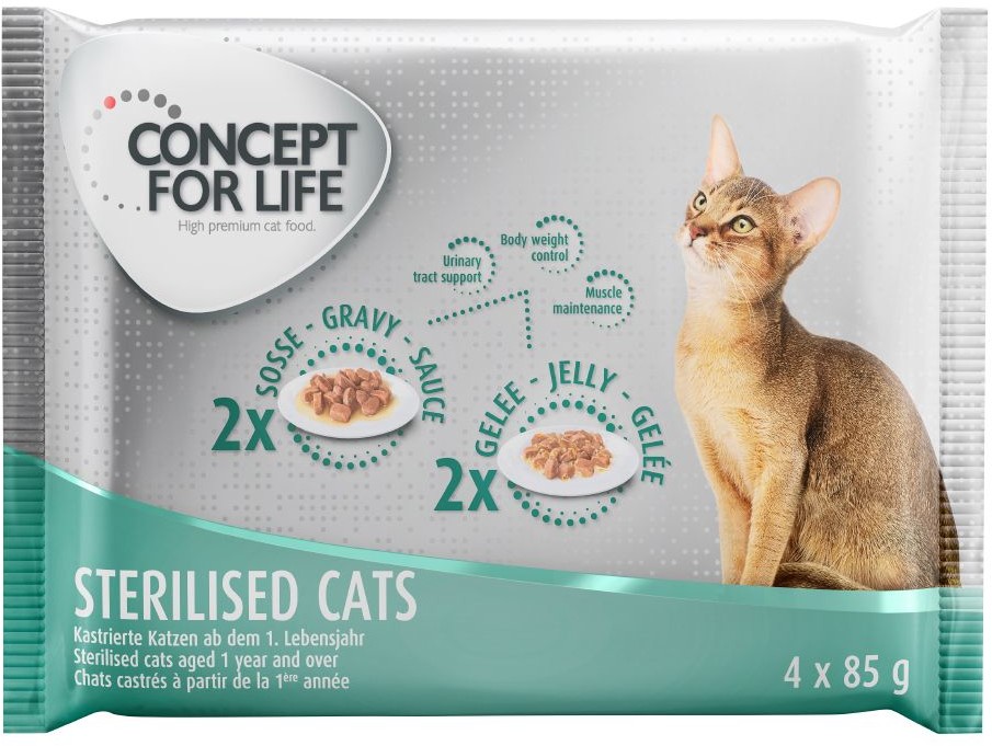 Concept for Life Pakiet próbny Concept for Life 4 x 85 g Sensitive 2 x w sosie 2 x w galarecie