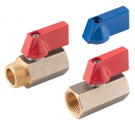 Ferro Zawór kulowy mini nakrętno-nakrętny 1/2 KRN2