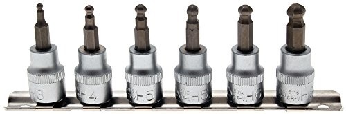 BGS wkładka bit 3  8 MM, 6-kątna, 10 (3/8), z głowicą kulową, 7-częściowy zestaw, 1 sztuki, 5109 5109