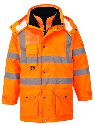Portwest portwest rt27  Hi-VIS 7-in-1 Traffic Jacket, go/RT, 1 sztuki, pomarańczowy, pomarańczowa RT27ORRS