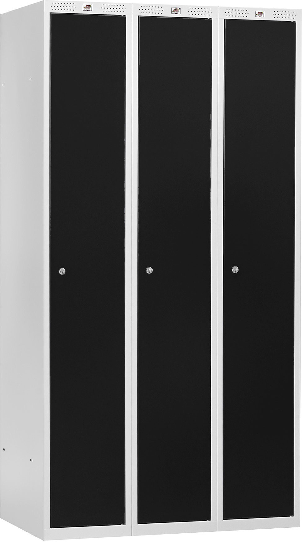 AJ Szafka do przebieralni 3 sekcje 550x1740x900mm kolor drzwi: czarny 315426