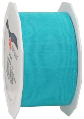 Pattberg Prezent 40 MM 25 m Sheer  taśma organza, turkusowy 6014025-703
