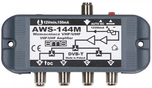 AMS Wzmacniacz antenowy wewnętrzny z zasilaczem AWS-144M AWS-144M