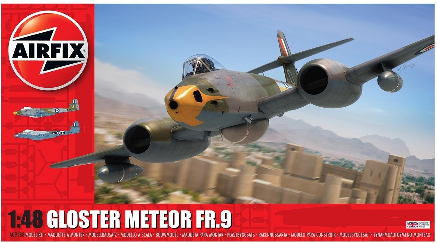 Фото - Збірна модель AIRFIX Brytyjski myśliwiec Gloster Meteor FR.9 09188 