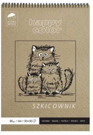 Happy Color Szkicownik na spirali A4 60 kartek