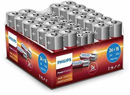 Philips LR036G40W/10 - baterie alkaliczne - 24x AA, 16x AAA - 40 sztuk LR036G40W/10