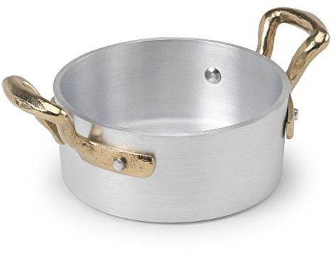 Pentole Agnelli pentole agnelli alma10610 casseruolino Low na temat zostały użyte z 2 uchwytami, aluminium, srebrny ALMA10610