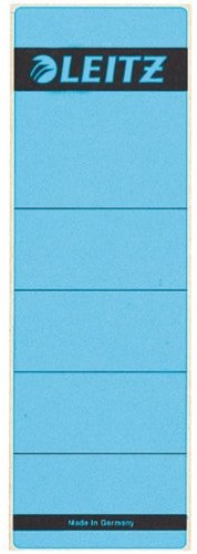 Leitz 1642 etykiety do standardowych segregatorów, samoprzylepne, krótkie, szerokie, niebieski 16420035