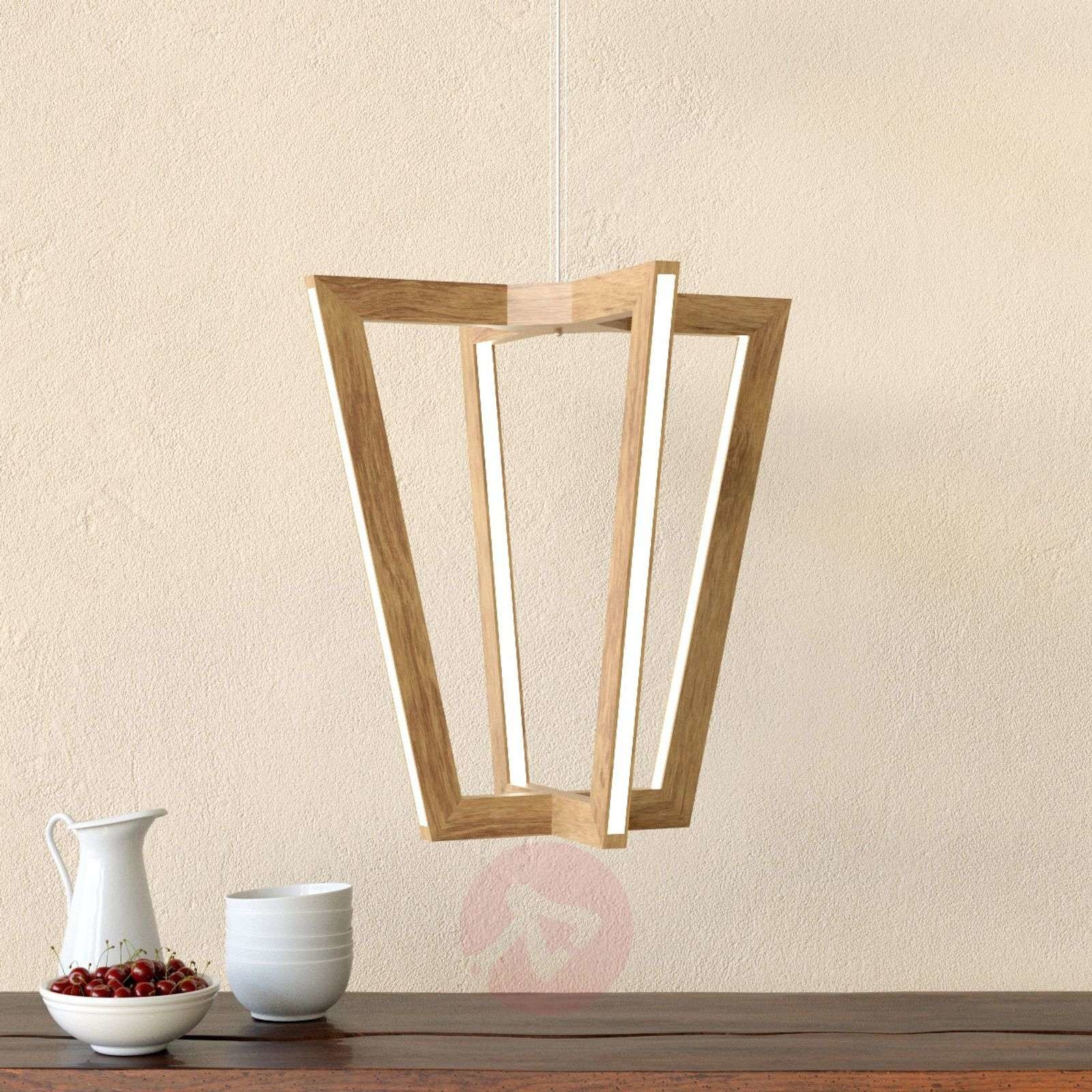 Spotlight Lampa wisząca LED Leif dąb olejowany 52 cm