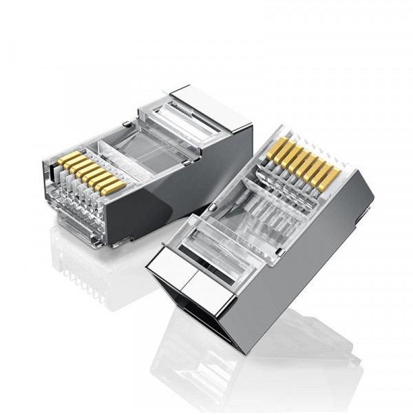 Ugreen Metalowa wtyczka RJ45 UGREEN Ethernet, 8P/8C, Cat.6, UTP (10szt.)