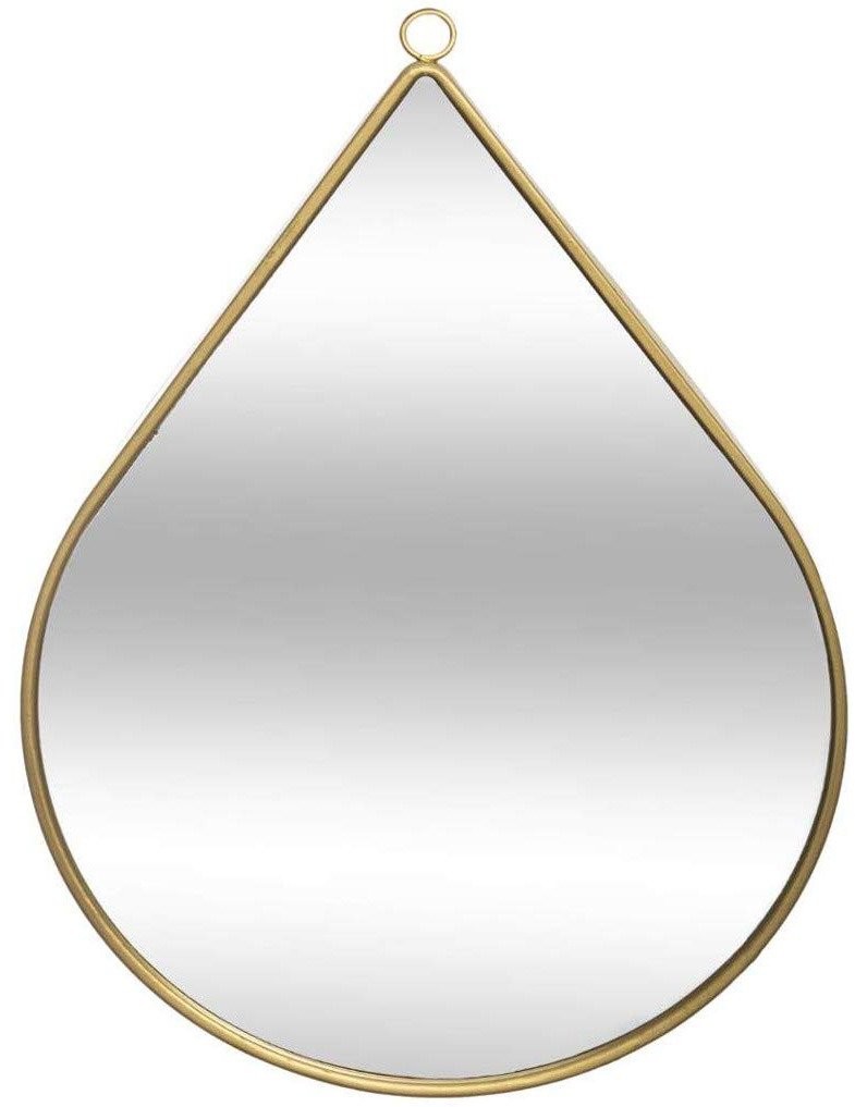 Atmosphera Lusterko ścienne w kształcie kropli 39 cm kolor metalowy 169335