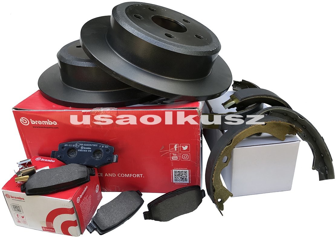 BREMBO Tarcze klocki szczęki hamulcowe Jeep Wrangler JK 2007 08.B529.21+P18024+N941