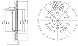 Delphi Tarcza hamulcowa BG3405