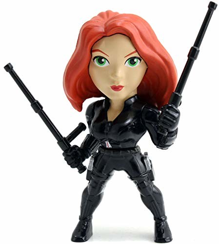 Jada Toys Jada Toys 253221014 Marvel Black Widow Figur, Die-cast, figurka kolekcjonerska, 10 cm, czarna 253221014