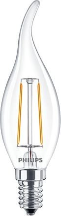 Philips Cla LEDcandle 2W E14 827 2700K BA35 clear PH-57409600