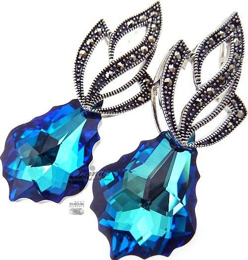 Swarovski Special Kolczyki Blue Admire Srebro