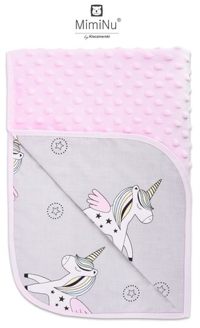MiMiNu Kocyk Minky 75x100 baw.