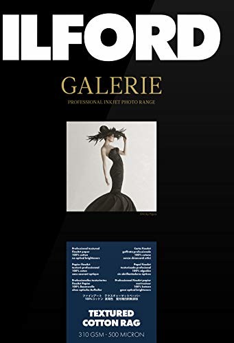 Ilford Galerie Prestige Textured Cotton Rag 310 GSM 5 x 7 cali - 127 mm x 178 mm 50 arkuszy