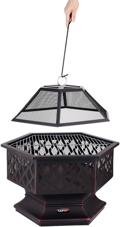 Lund PALENISKO OGRODOWE STALOWE DEKORACYJNE Z RUSZTEM 70X60CM Lund 99703