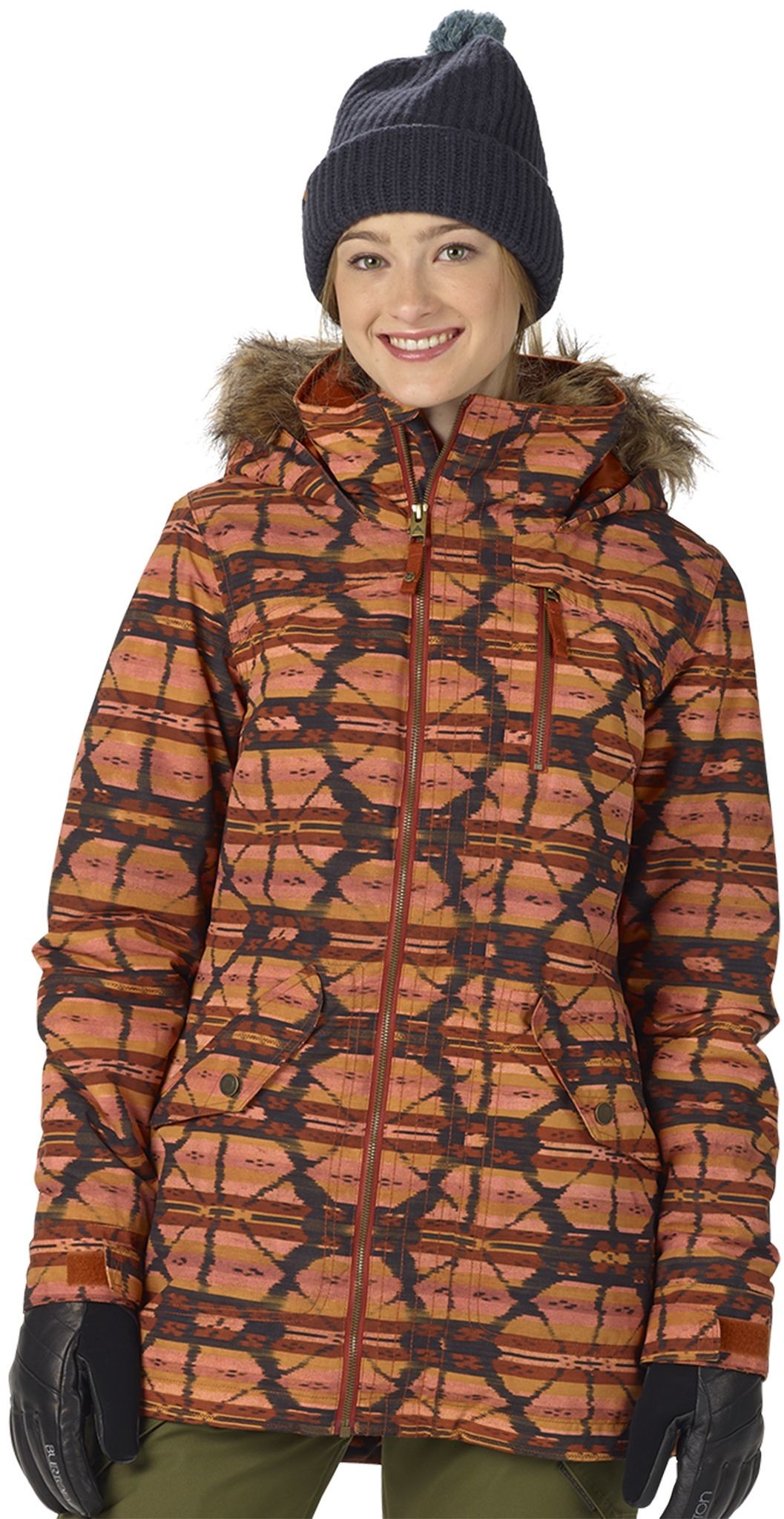 Burton kurtka zimowa damska HAZEL JK FLORA STRIPE