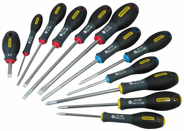 Stanley Zestaw 12 wkrętaków uniwersalnych FatMax PZ, PH, płaskie 0-65-426