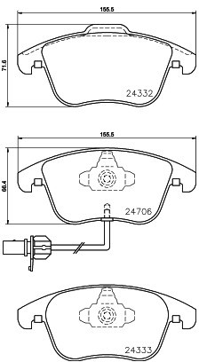 Mintex Zestaw klocków hamulcowych, hamulce tarczowe MDB2952