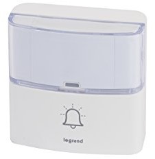 Legrand 094279 Włącznik radiowy z LED-znak/rozszerzającej komfort i Premium bezprzewodowy dzwonek Zestaw, rodzaj ochrony IP44, biały 94279