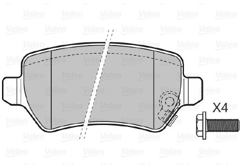 VALEO Klocki hamulcowe - komplet 598584