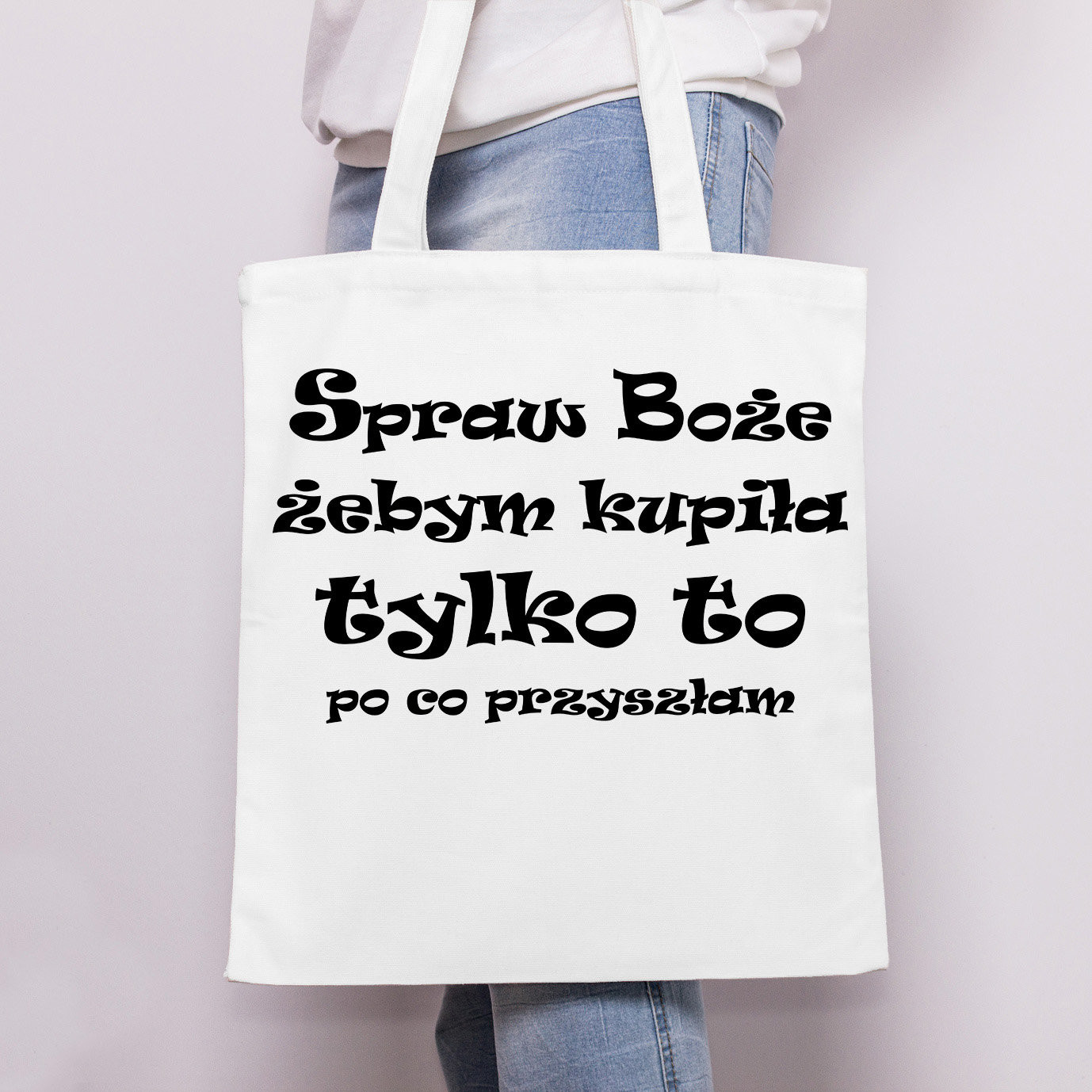 Poczpol Spraw boże żebym kupiła tylko to po co przyszłam - torba bawełniana 42350-uniw